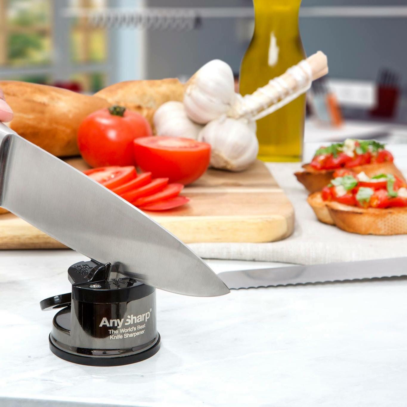 AnySharp Knife Sharpener Review: You'll Love the Available Colors! – Get  Cooking!